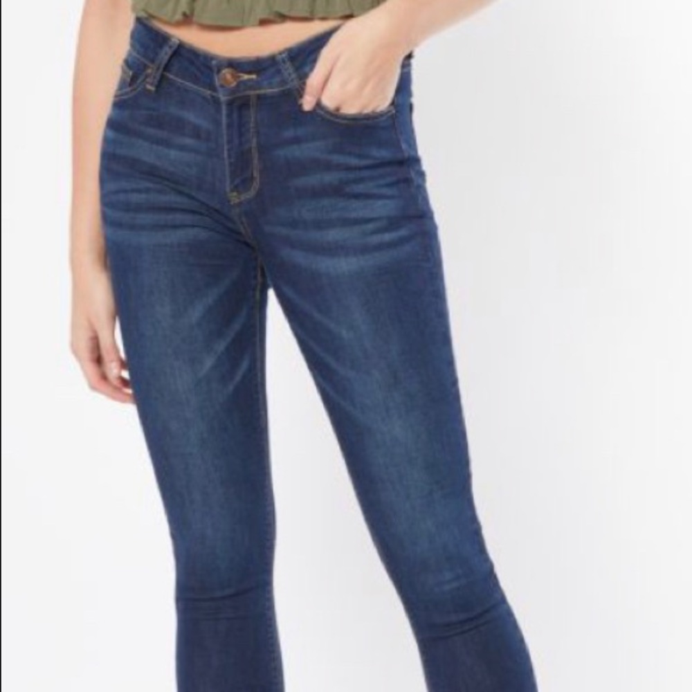Ultra Stretch Dark Wash Mid Rise Jeggings